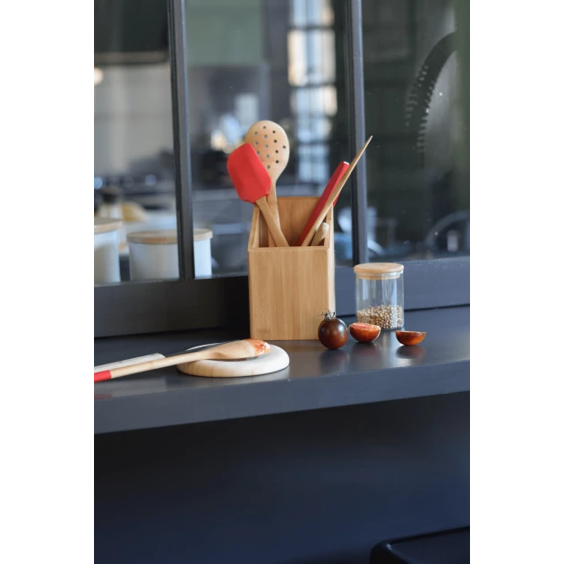 Pot à Ustensiles Bambou 11 x 11 cm x H 18 cm Pebbly Top 10 ❤️ Pot à Ustensiles Bambou 11 x 11 cm x H 18 cm Pebbly ???? -Déglon Shop pot a ustensiles bambou 11 x 11 cm x h 18 cm pebbly 1